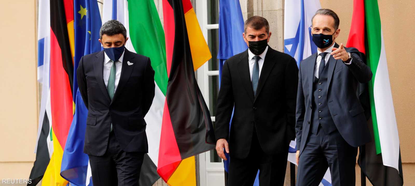 جانب من اللقاء الثلاثي في برلين.