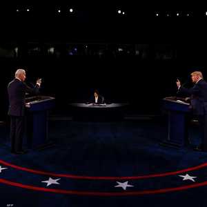 صورة من مناظرة ترامب وبايدن