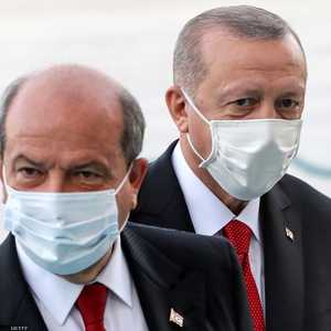 أردوغان خلال استقباله في أنقرة رئيس جمهورية شمال قبرص