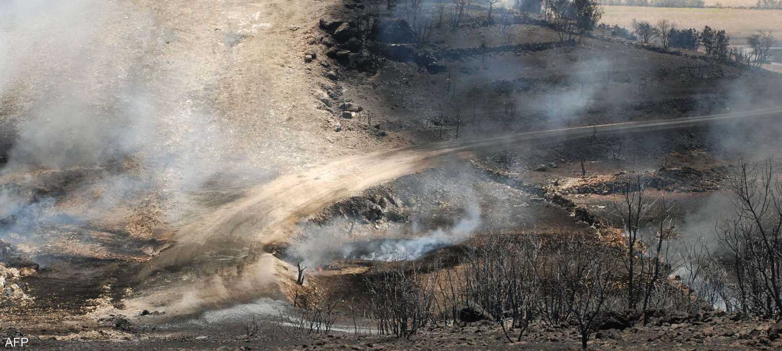 أرشيفية لحريق استهدف أنبوب النفط من كردستان لتركيا في 2012