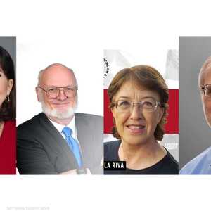 من اليمين هوكينز، لا ريفا، كارول، يورجنسن.