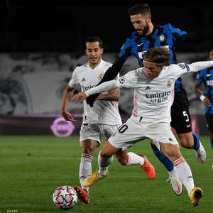 جانب من موقعة ريال مدريد وإنتر ميلانو.