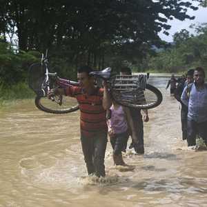 جانب من آثار الإعصار إيتا في غواتيمالا.