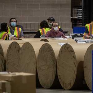 قاعة فرز الأصوات بمقاطعة فيلادلفيا في ولاية بنسلفانيا.