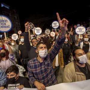 القبارصة الأتراك تظاهروا ضد تركيا