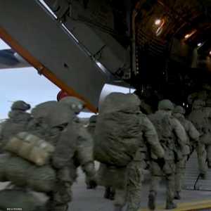 القوات الروسية خلال نقلها إلى ناغورني كاراباخ