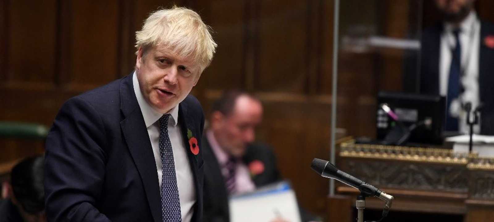 جونسون خلال جلسة برلمانية