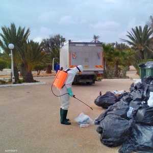 صورة أرشيفية لأكوام من القمامة في تونس