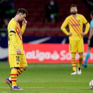 ميسي وجيرارد في ليلة السقوط أمام أتلتيكو مدريد