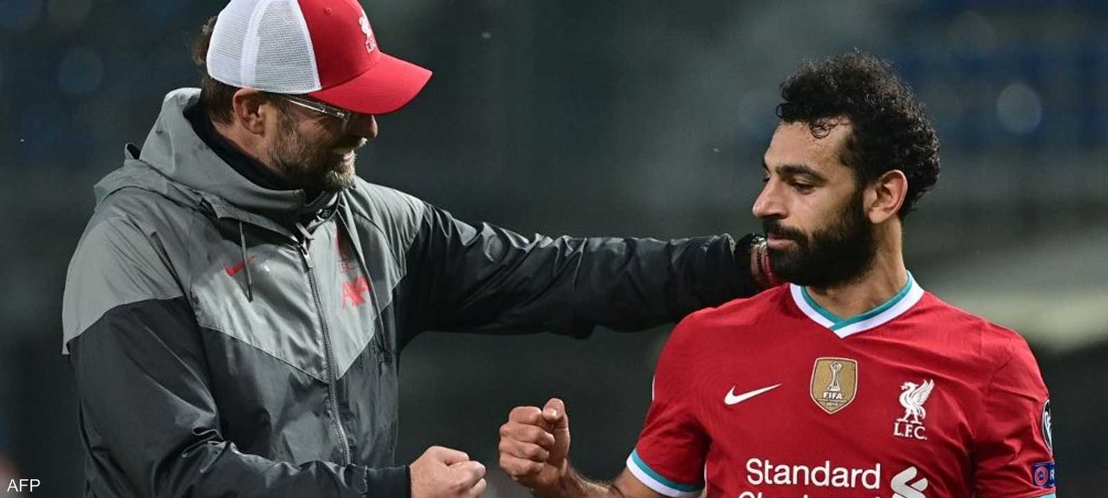 مدرب ليفربول كلوب والمصري محمد صلاح