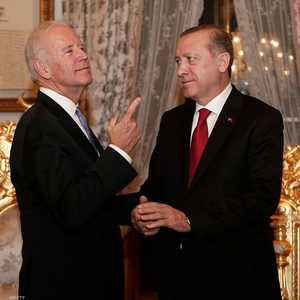 جانب من لقاء سابق بين بايدن وأردوغان في 2016.