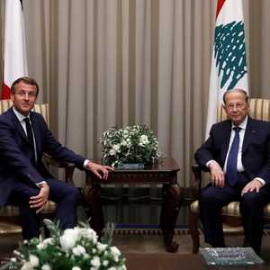 الرئيس الفرنسي مع نظيره اللبناني