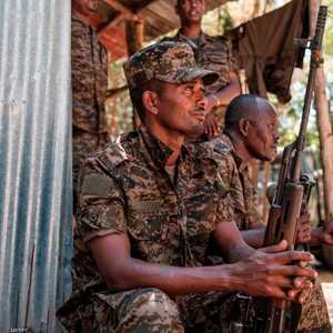 عناصر من الجيش الاتحادي الإثيوبي في إقليم تيغراي