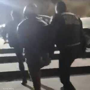 لحظة القبض على الجاني