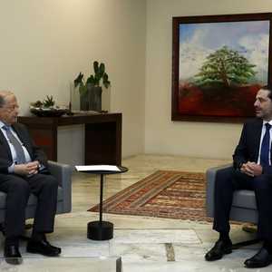 سعد الحريري خلال اجتماعه مع ميشال عون