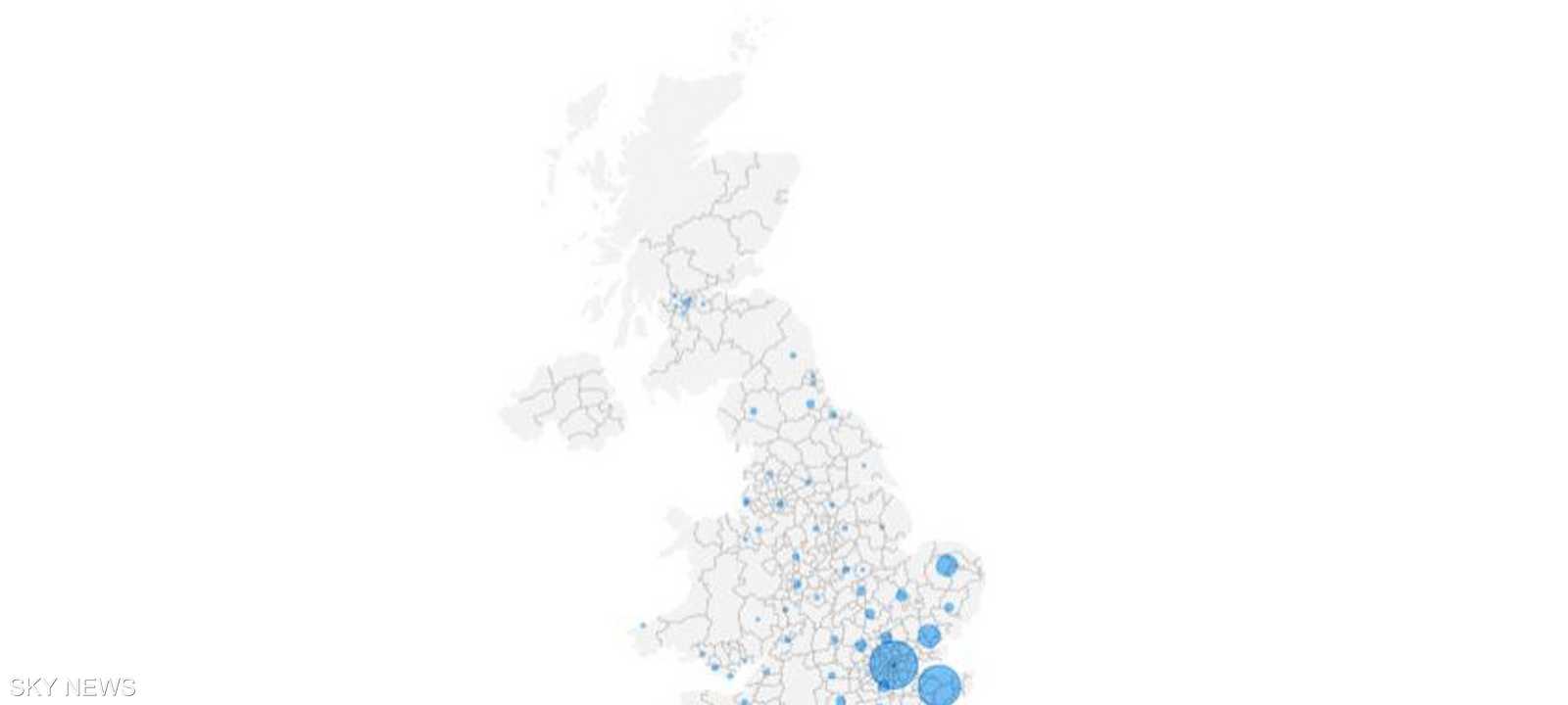 يتركز الفيروس الجديد في لندن وجنوب شرق إنجلترا