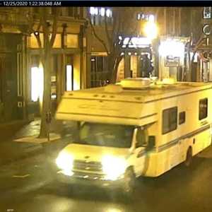 صورة نشرتها الشرطة للعربة التي انفجرت في ناشفيل.