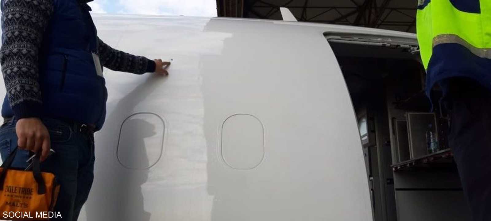 الطائرة اللبنانية أصيبت برصاص طائش