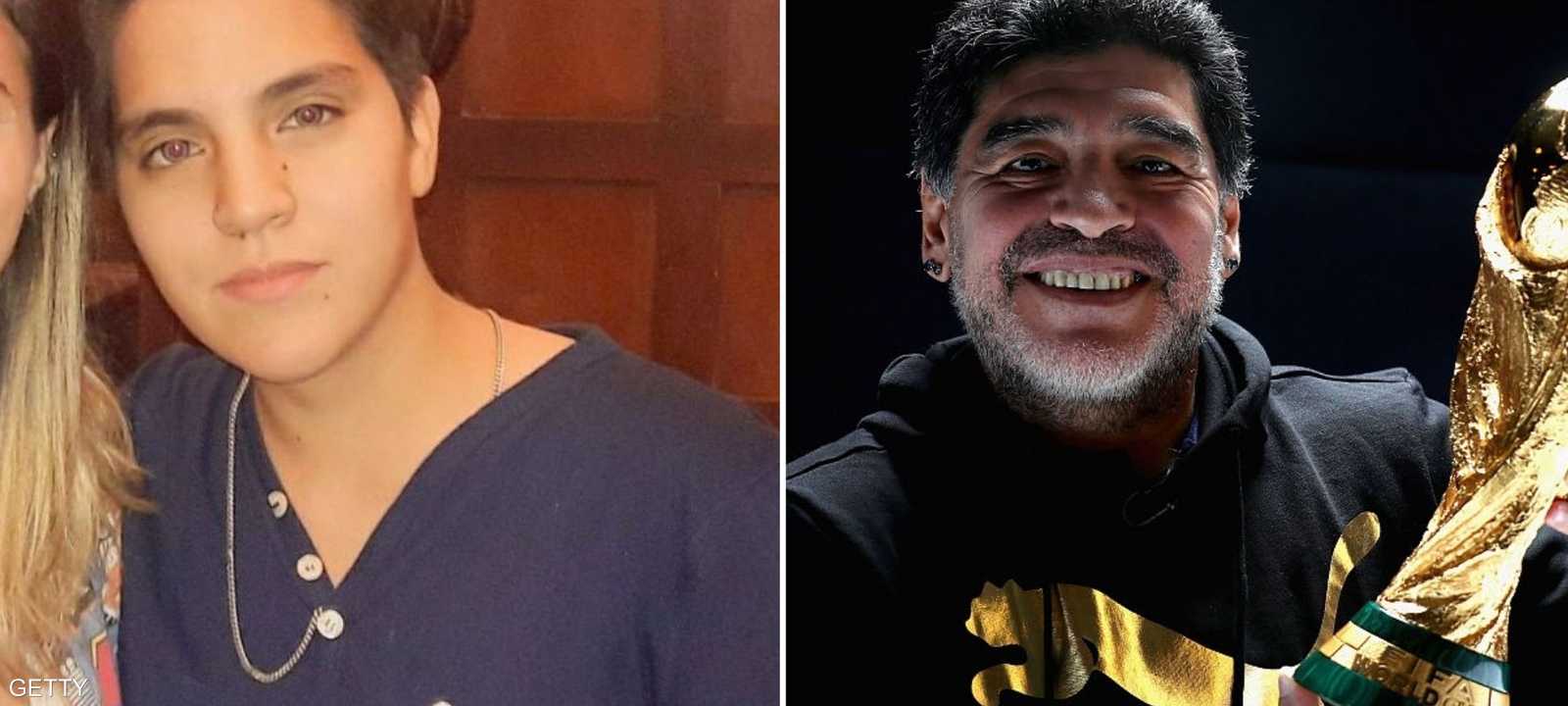 يوجينيا (يسار) تزعم أن مارادونا هو والدها