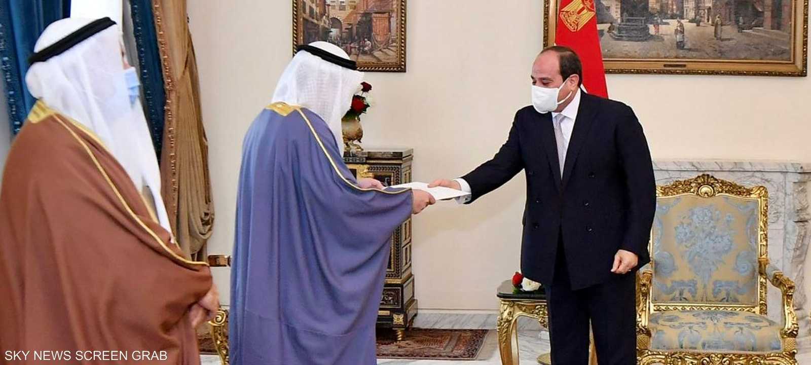 السيسي يستقبل وزير الخارجية الكويتي