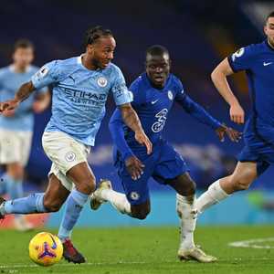 جانب من مباراة سيتي وتشيلسي