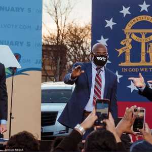 بايدن شارك في تجمع انتخابي دعما لمرشحي حزبه في جورجيا