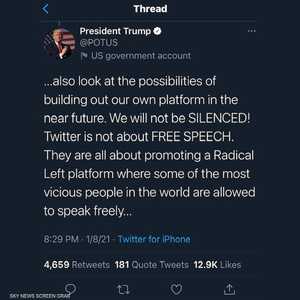 تغريدة ترامب على الحساب الرئاسي