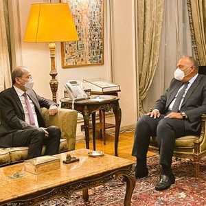 جانب من لقاء شكري والصفدي