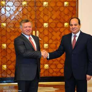 صورة للقاء سابق بين العاهل الأردني والرئيس المصري