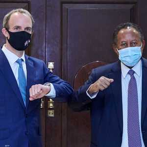 جانب من لقاء راب مع حمدوك في الخرطوم