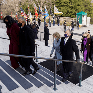 أوباما وبوش الابن وكلينتون حضروا تنصيب بايدن