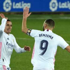 سجل كريم بنزيمة ثنائية في فوز ريال مدريد