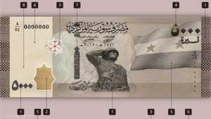 الفئة الجديدة من العملة السورية