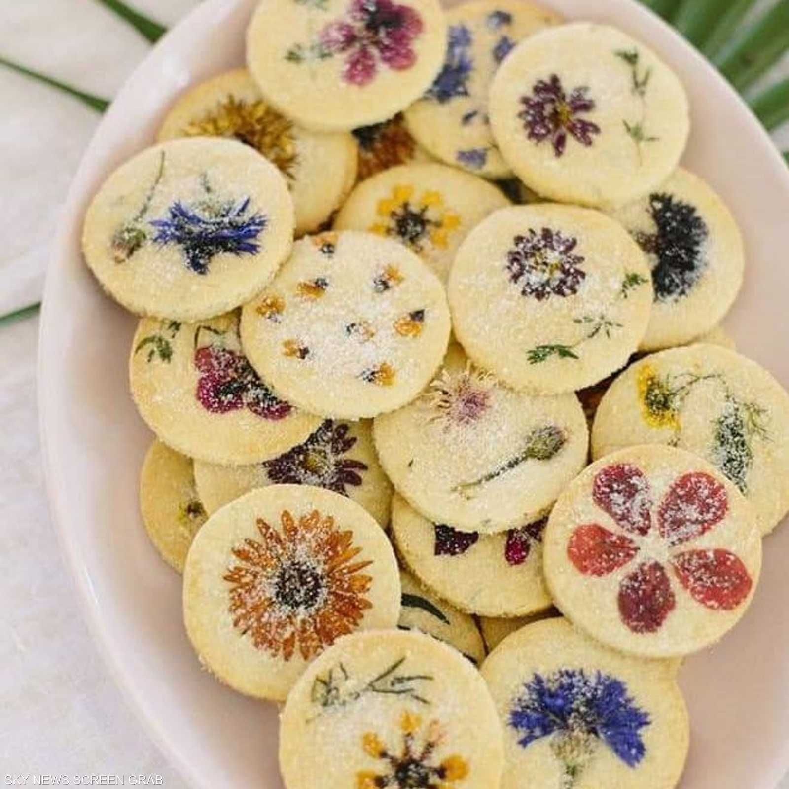 أطباق شهية بمكونات الزهور