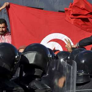 جانب من الاحتجاجات في تونس