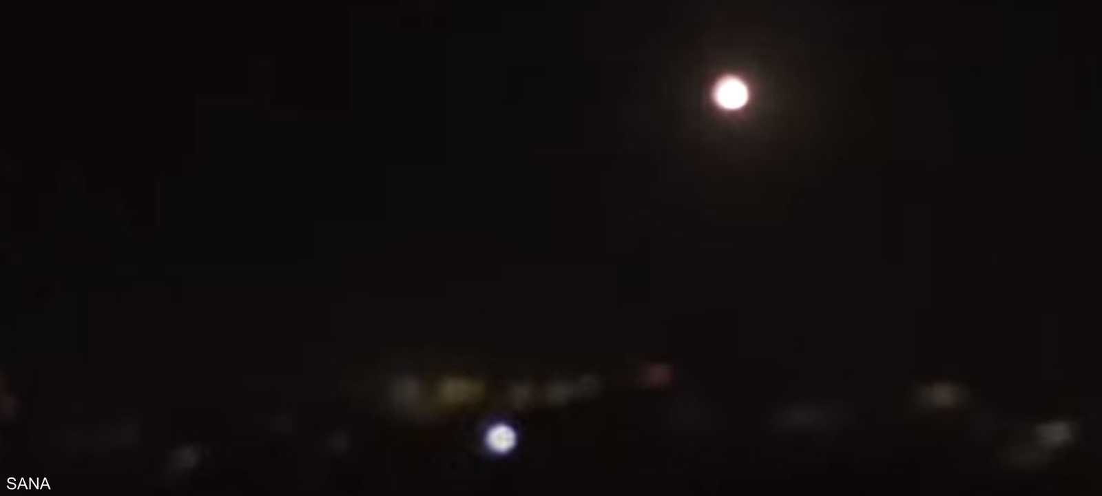 الدفاعات الجوية السورية أثناء التصدي لغارة على القنيطرة