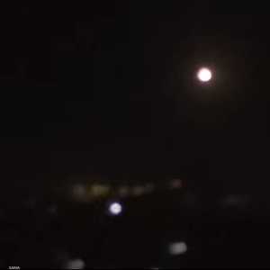 الدفاعات الجوية السورية أثناء التصدي لغارة على القنيطرة