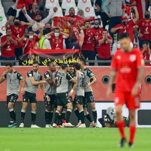 فرحة الأهلي بهدف الشحات