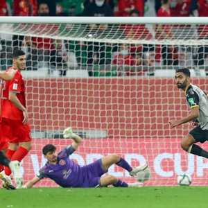 الشحات بعد تسجيله قذيفة في مرمى الدحيل