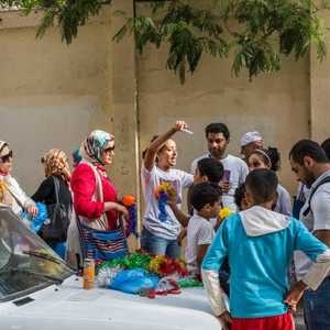 من إحدى الورش لمبادرة كابلات لتعليم الأطفال الفنون