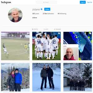 متابعة واسعة لحساب زيدان على إنستغرام