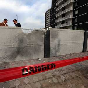 جانب من آثار الهجوم الصاروخي على أربيل.