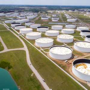 صورة جوبة لمخزونات النفط في كاشينغ بولاية أوكلاهوما