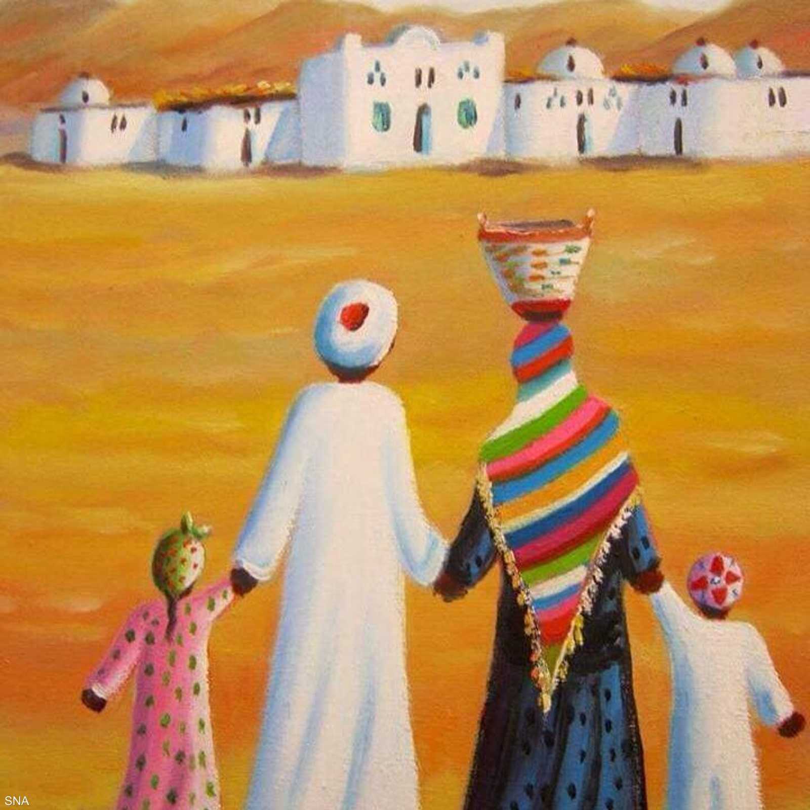 لوحة للفنان أحمد عباس