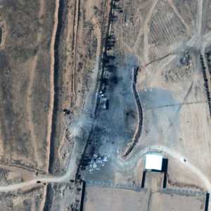 الموقع الذي استهدفته طائرات أميركية على حدود سوريا والعراق