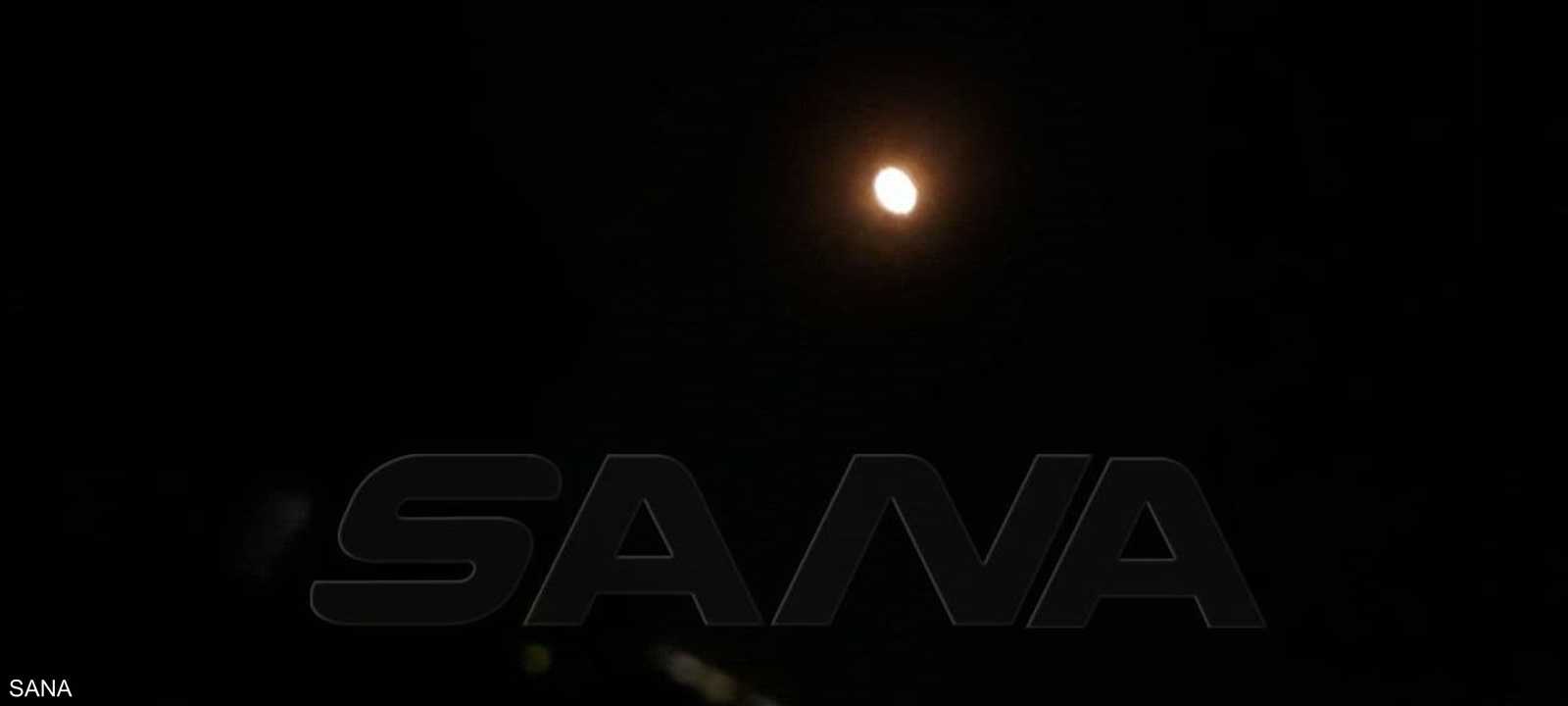 صورة من وكالة الأنباء السورية للتصدي للصواريخ