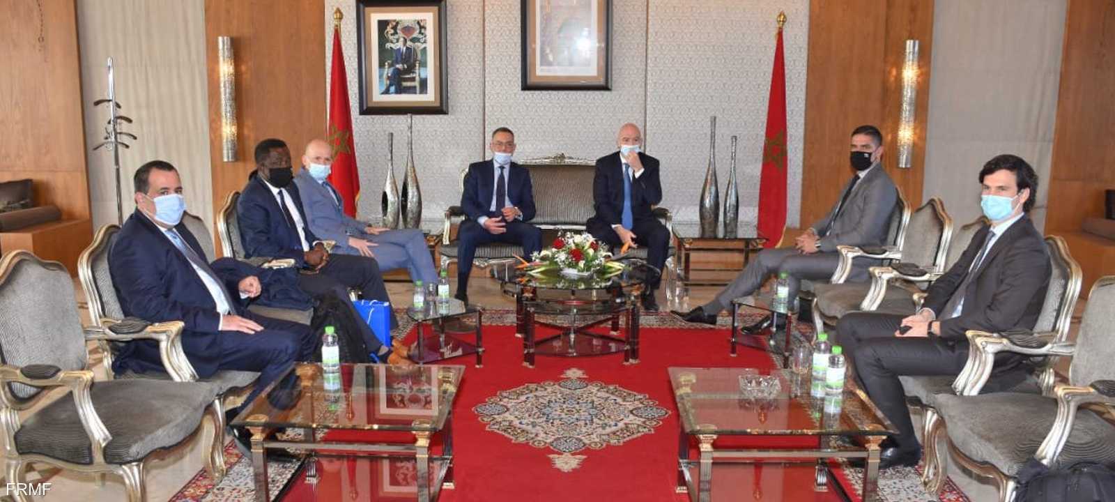 إنفانتينو مع رئيس الاتحاد المغربي لكرة القدم