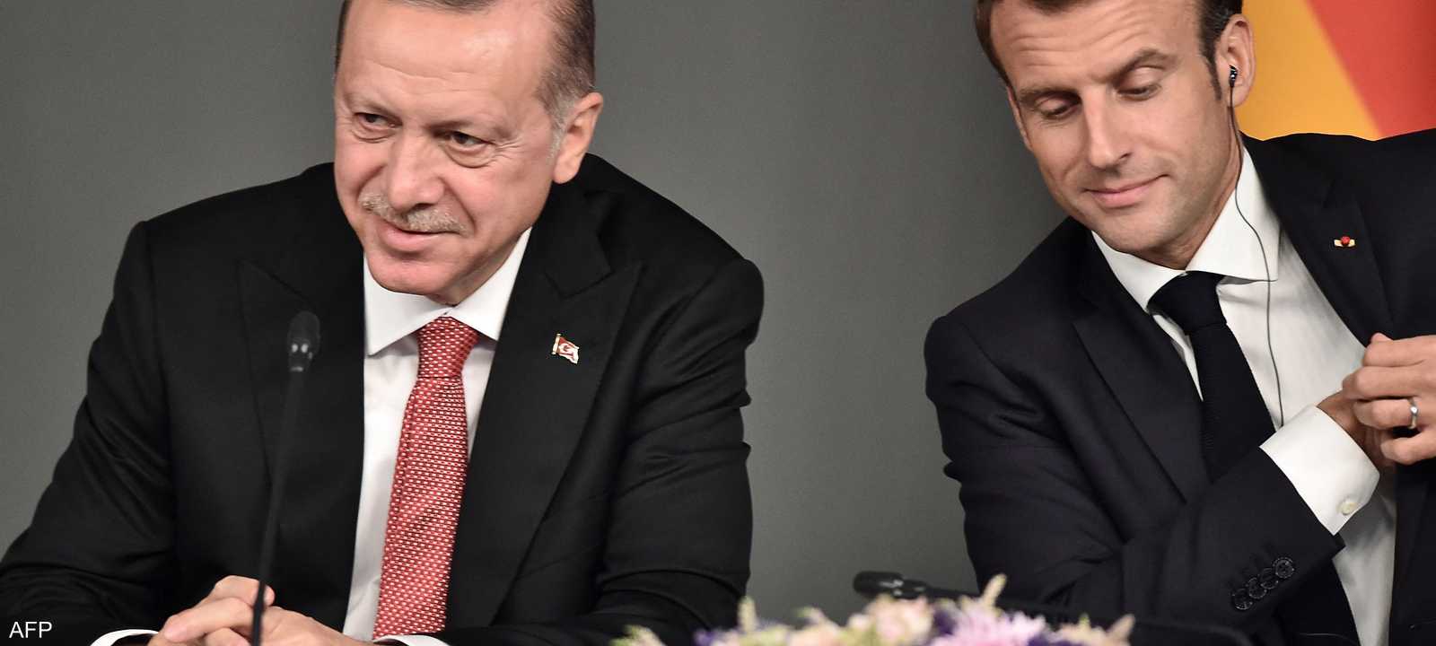 أرشيفية للقاء سابق بين أردوغان وماكرون
