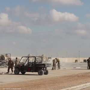 أرشيفية لقصف استهدف قاعدة عين الأسد الجوية