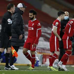 استبدل كلوب، نجمه صلاح، بعد ربع ساعة من بداية الشوط الثاني